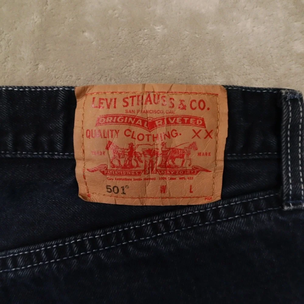 Vintage Levis 501‎ XX Men's Y2K 2003 Dark Blue Denim Jeans size 36x32 act 34x32